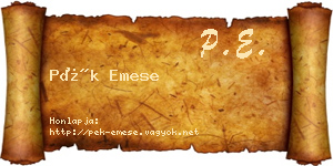 Pék Emese névjegykártya