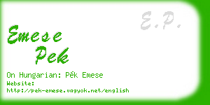 emese pek business card
